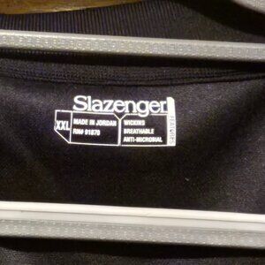 Size XXL Black Slazenger Short Sleeve Golf Polo Shirt with Panther emblem